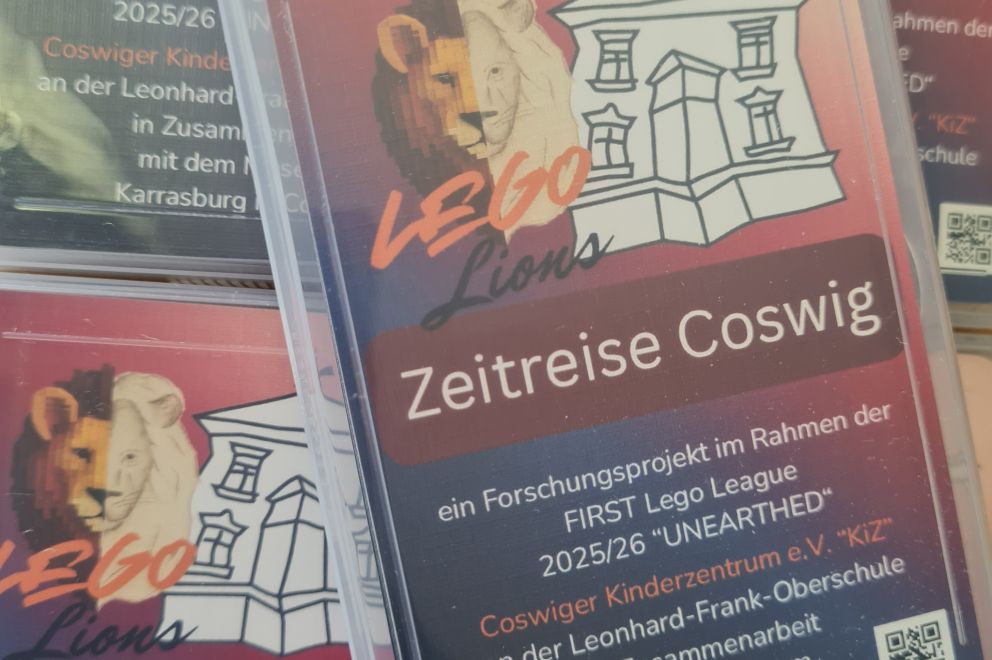 Kartenspiel "Zeitreise Coswig" - LegoLions in Kooperation mit der Karrasburg